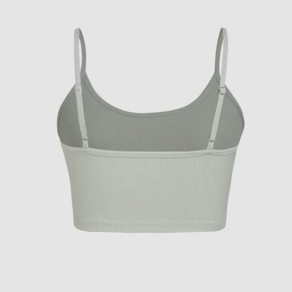 NWT Cider Solid Rib Crop Tank Top Size XL Lounge Light Blue/Grey Feminine - Picture 7 of 7